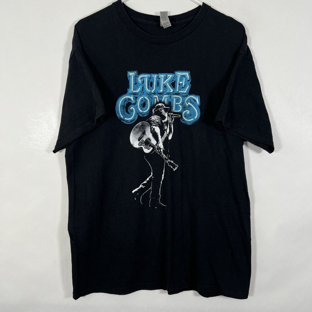 Luke Combs The Middle Of Somewhere Tour Concert T Shirt Size Large Black SS